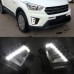 Дневные ходовые огни DRL Hyundai Creta белого цвета, св