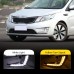 Дневные ходовые огни для Kia Rio K2 - белый ABS + свето