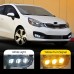 Светодиодные дневные ходовые огни для Kia Rio белого цв