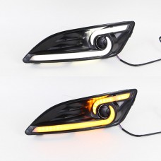 Светодиодные Дневные Ходовые Огни для Ford Fiesta, Белый Цвет, Абс + Светодиод