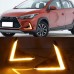 Дневные ходовые огни Toyota Yaris X 2020 желтый светоди
