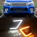 Дневные ходовые огни Toyota Hilux белого цвета из АБС с