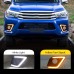 Дневные ходовые огни Toyota Hilux белого цвета из АБС с