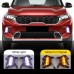 Светодиодные фары для Kia Sonet с желтым указателем пов