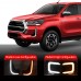 Дневные ходовые огни Toyota Hilux, желтые динамические 