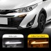 Дневные ходовые огни Toyota Yaris белого цвета из АБС +