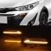 Дневные ходовые огни Toyota Yaris белого цвета из АБС +
