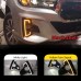 Светодиодные дневные огни Toyota Hilux желтого цвета