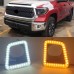 Дневные ходовые огни Toyota Tundra желтые светодиодные