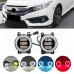 Противотуманные фары Honda Civic с LED линзами Angel Ey