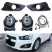 Противотуманные фары Chevrolet Aveo Sonic белого цвета 