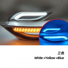 Светодиодные Дневные Ходовые Огни для Hyundai Sonata Белого Цвета (Белый желтый синий)
