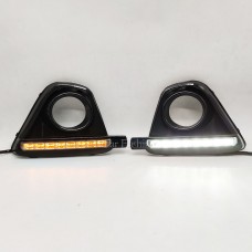 Дневные Ходовые Огни Mazda Cx-5 Белого Цвета с Led-подсветкой (Белый и желтый)