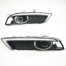 Светодиодные Дневные Ходовые Огни для Hyundai Venue 2019-2023, Белый ABS + LED
