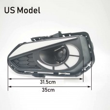 Светодиодные Дневные Ходовые Огни для Honda Jazz Fit с Желтыми Поворотными Огнями (Модель с нами)