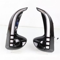 Дневные ходовые огни для Toyota Yaris Vios, пластиковые, 2011-2020 года, динамический желтый цвет.
