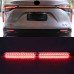 Задний бампер Toyota Sienna 2021-2022 красный с LED фон
