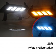 Дневные Ходовые Огни Drl с Желтым Сигналом Поворота для Chevrolet Cruze - Белый Абс + Светодиод (Белый желтый синий)