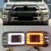 Дневные ходовые огни Toyota Hilux Revo, желтые поворотн