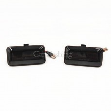 Указатель Поворота для Volkswagen Golf, Jetta, Passat, Vento, Seat Ibiza - Светодиодный, Корпус из Абс-пластика (Динамический сигнал весь дым черный чехол)