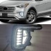 Светодиодные ДХО для Hyundai Santa Fe, белый цвет, Абс-