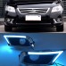 Дневные ходовые огни Toyota Camry, желтый и ночной сини