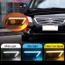 Дневные ходовые огни Toyota Camry, желтый и ночной сини