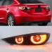 Светодиодные задние фонари Mazda 3 Axela красного цвета