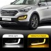 Дневные ходовые огни Hyundai Santa Fe белого цвета из А