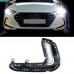 Дневные ходовые огни Hyundai Elantra, белый Абс-пластик