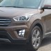 Дневные ходовые огни Hyundai Creta белого цвета из ABS-