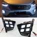 Дневные ходовые огни Hyundai Creta белого цвета из ABS-