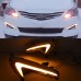 Светодиодные дневные ходовые огни Hyundai Solaris желто