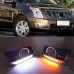 Дневные ходовые огни Cadillac SRX с желтыми поворотными