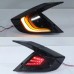 Задние фонари Honda Civic красного цвета, LED, ABS