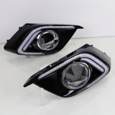 Светодиодные Дневные Ходовые Огни Mazda 3 Axela Белого Цвета (Тип C белого и желтого цвета)