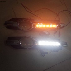 Дневные Ходовые Огни Drl для Audi A6, Белый Цвет, Светодиодные (Белый и желтый)