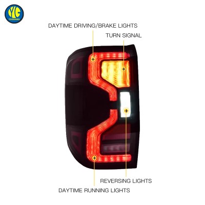 Задние фонари Ford Ranger T9 LED прозрачного цвета