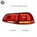 Задние фары Volkswagen Touareg красного цвета, с LED-по