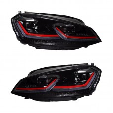 Фара для Vw Golf 7,5 Gti Hid, Обновление 2013-2020, Оригинальный Цвет Volkswagen. (Для Фольксваген Гольф 7,5) 
