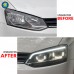 Светодиодные фары Volkswagen Polo 2011-2018, черные, ак