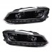 Светодиодные фары Volkswagen Polo 2011-2018, черные, ак