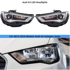 Фары Audi A3 Ssportback 2013-2016, Передние Светодиодные Модернизированные 