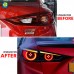 Задние фары Mazda Axela, 3, прозрачный, из ПП+ПК+ABS. В