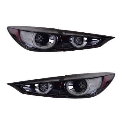Задние фары Mazda Axela, 3, прозрачный, из ПП+ПК+ABS. В