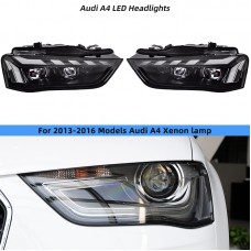 Новые Светодиодные Фары Audi A4 2013-2016, Черного Цвета, Высокого Качества (Для Audi A4 Ксеноновые огни) 