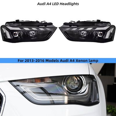 Новые светодиодные фары Audi A4 2013-2016, черного цвет