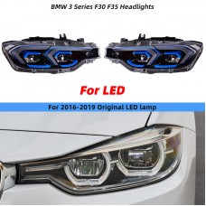Фары для Bmw F30 Lci в Лазерном Стиле, Преобразование Желтого Drl (Оригинальные светодиодные фонари) 