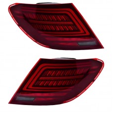 Задний Фонарь Mercedes-benz C-class W204 2007-2014, Led Поворотники, Прозрачный. Цена за:1 комплект
