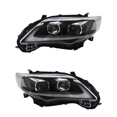 Фары Toyota Corolla 2011-2013 с DRL светодиодами. Яркий